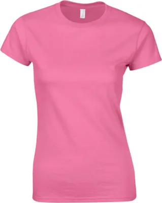 Produktbild von Gildan 64000L | Softstyle Damen T-Shirt - Farbe: Azalea - Größe: M