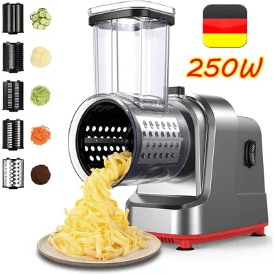 Produktbild von Gemüseschneider elektrisch Gemüsehobel Reibe für Obst und Gemüse Kartoffelreibe