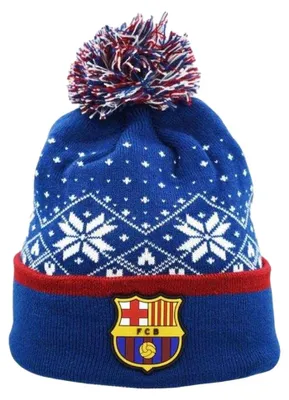Obrázek produktu pro FC Barcelona – čepice pro muže, vánoční design PP9465 (jednotná velikost) (tmavě modrá)
