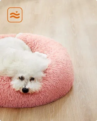Produktbild von Famanu Katzenbett Faltbar - Weich, Plüsch, für Katzen und kleine Hunde, L 70 x B 70 x H 20 cm