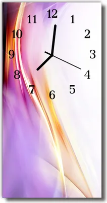 Produktbild von Tulup Glasuhr Wanduhr Küchenuhr Echt-Glas 30x60 Abstrakt Lila