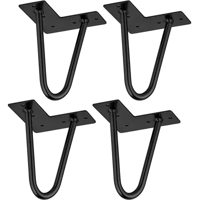 Imagen del producto de 4 patas de metal estables para muebles, diseño moderno y durabilidad, 10 cm