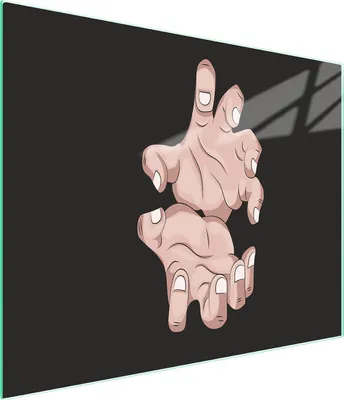 Image de Planche à découper en verre 52x30 mains