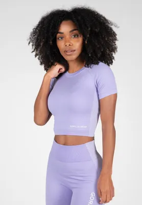 Produktbild von Gorilla Wear Selah Nahtloses Crop-Top – Flieder – S/M
