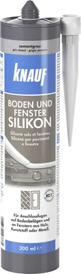 Produktbild von Knauf Boden- & Fenster Silikon 300 ml zementgrau