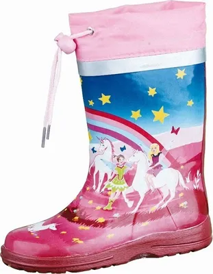 Produktbild von Beck Wonderland Mädchen Gummistiefel aus Gummi pink, Baumwollfutter, herausnehmbare Einlegesohle