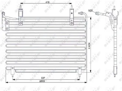 Obrázek produktu pro Kondenzátor, klimatizační systém NRF 35071