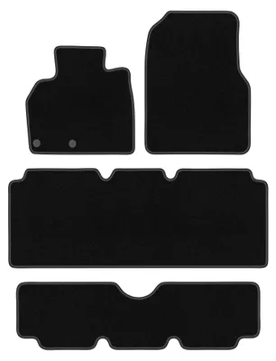 Zdjęcie produktu dla Dywaniki samochodowe welurowe BASIC do: Renault Espace IV (2002-2012, 7 osób) czarne, z mocowaniami