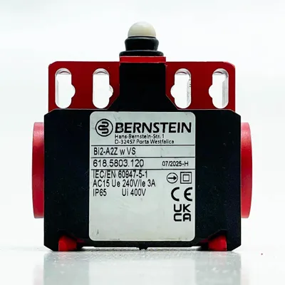 Obrázok produktu pre BERNSTEIN Bi2-A2Z w VS, koncový spínač, 618.5803.120, AC15 240V/3A, IP65, Ui 400V, podľa 60947-5-1.