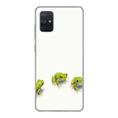 Produktbild von MuchoWow® Handyhülle Schutzhülle Hülle für Samsung Galaxy A71 Frosch - Tiere - Grün Silikon Softcase Handy Hülle - Kartenbesitzer