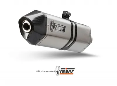 Image de Silencieux Mivv SPORT OVAL système complet 2x1 Carbon Cap pour KAWASAKI Versys 650 BJ 2015 &gt
