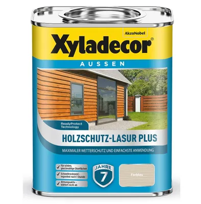 Produktbild von Xyladecor Holzschutz-Lasur PLUS Farblos 750 ml wasserbasiert Außen Imprägnierung Langzeit