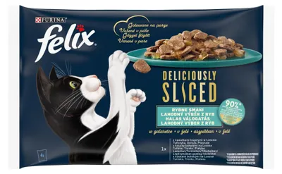 Zdjęcie produktu dla Felix Delicious Rybne Smaki - Karma dla kota - 4 x 80 g