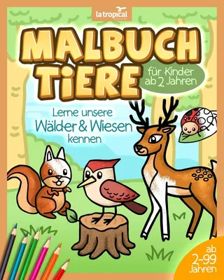 Produktbild von Malbuch Tiere für Kinder ab 2 Jahren