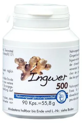 Produktbild von Pharma Peter Ingwer 500 Kapseln, 90 St. Kapseln