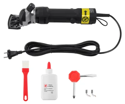 Obrázok produktu pre Elektrické strihače oviec, výkon 1200 W, čepele z uhlíkovej ocele, čierna farba