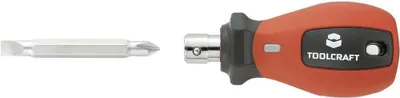Produktbild von TOOLCRAFT Werkstatt 8 in 1 Schraubendreher mit Wendebit