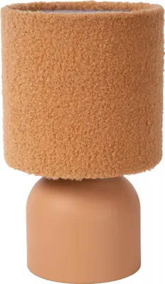 Zdjęcie produktu dla Lampa stołowa z abażurem Woolly pomarańczowa 1xE14x40W tkanina wym:28x16x16cm IP20 Lucide