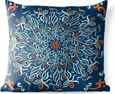 Produktbild von MuchoWow® Outdoor Kissen - Mandala - Blau - Muster - 45x45 cm - Wetterfest - Lounge Kissen - Fotokissen - Dekoratives Kissen