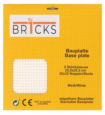 Produktbild von BR1CKS Baseplate White 32x32 2er