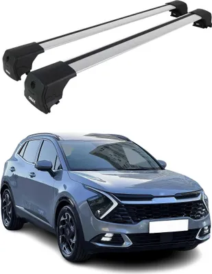 Image de Barres De Toit Transversales pour Kia Sportage 2021-2025 Aluminium Gris ABE