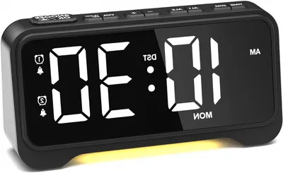 Immagine prodotto di Sveglia digitale - Orologio LED - Funzione sveglia - Doppio allarme - 8,6 cm - Nero