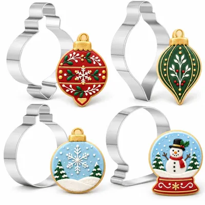 Weihnachtskekse-Ausstecher 4er-Set Edelstahl
