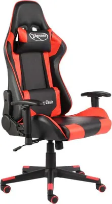 Image de The Living Store Chaise de jeu Pivotante Rouge PVC
