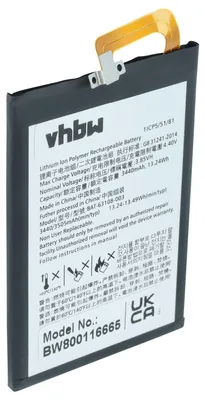 Produktbild von vhbw Akku kompatibel mit Blackberry BBB100-3, BBB100-2, BBB100-1 TD-LTE, BBB100-1, BBB100-6 Handy Smartphone Telefon (3400 mAh, 3,85 V, Li-Polymer)