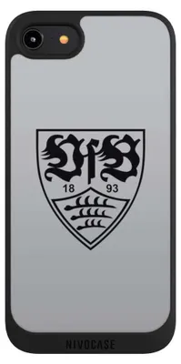 Produktbild von NIVOCASE Handyhülle für Apple iPhone 8  Hülle NIVOpure Case Schwarz Logo Offizielles Lizenzprodukt VfB Stuttgart