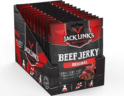Immagine prodotto di JACK LINK'S Beef Jerky Original 12x25g manzo essiccato snack fitness
