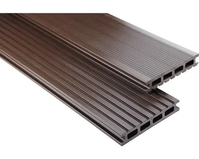 Produktbild von Konsta WPC Terrassendiele Primera Hohlkammerprofil dunkelbraun glatt 6000 x 145 x 26 mm