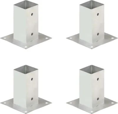 Image de Ancres de poteau 4 pcs Métal galvanisé 71 mm