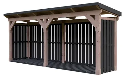 Immagine prodotto di Porta legna SKAN HOLZ Holm 2 500 x 144 x 216 cm antracite