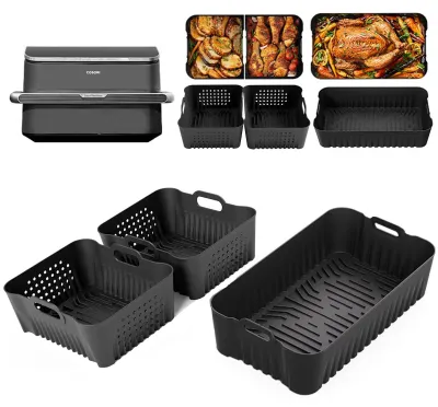 3 Silikonformen für Cosori Air Fryer 10 l, Ninja AF500EU 10,4 l