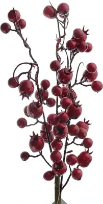 Produktbild von Weihnachtsdeko Beerenzweig Rot 41 cm - Kunstblumen