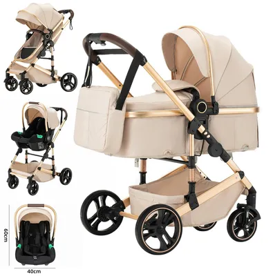 Immagine prodotto di Carrello per neonati, struttura compatta, telaio leggero in alluminio, bianco