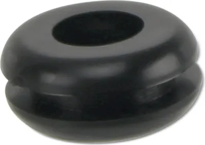 Produktbild von KSS Kabeldurchführungstülle PVC, schwarz, Plattenstärke 1,7, Loch-Ø 6,4, offen, 1 Stück