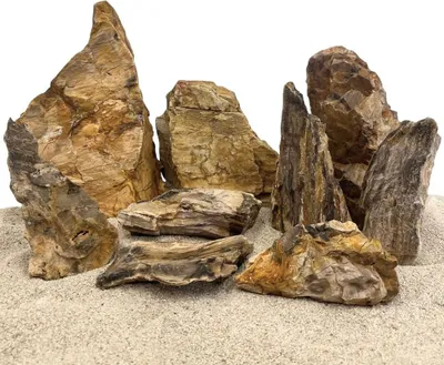 Produktbild von Aquarium Natursteine Helle Pagoden 10 kg Mix Größe M-XL Aquascaping Steine