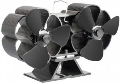 Obrázek produktu pro HS Flamingo Ventilátor na kamna FLAMINGO dvouhlavý, černý