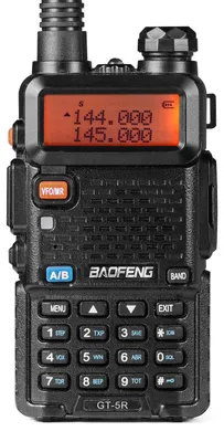 Zdjęcie produktu dla BAOFENG GT-5R – radiotelefon, dwupasmowy (UHF/VHF), 128 kanałów, bateria 1800mAh, technologia Chirp