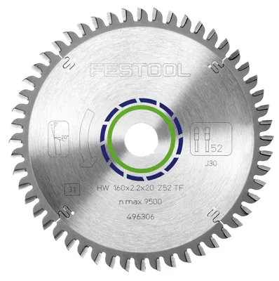 Zdjęcie produktu dla Specjalne ostrze do piły Festool 160 x 2,2 x 20 TF52 | 496306