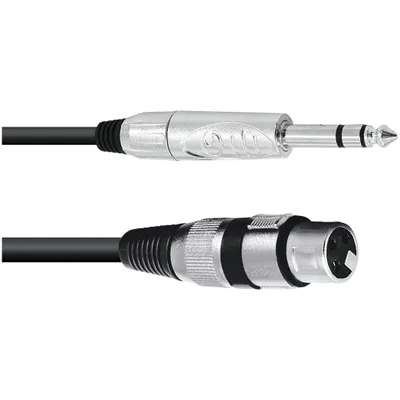 Immagine prodotto di Cavo adattatore Omnitronic 2,0 m XLR(F)/jack 6,3 mm nero