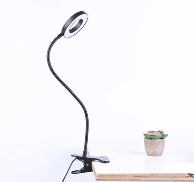 Obrázek produktu pro Flexibilní USB klipová lampa, 48 LED, černá, 3 barvy, lampa na čtení, lampa pro tetování