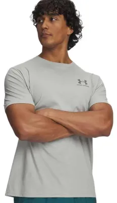Produktbild von Under Armour Locker sitzendes T-Shirt mit Logo auf der linken Brust, Grau S