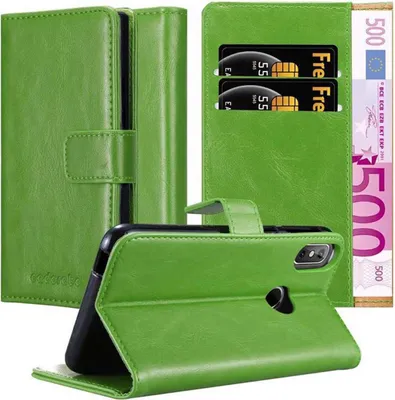 Obrázek produktu pro Cadorabo pouzdro pro Cubot J3 PRO Protective Case in Green Kryt na mobilní telefon Pouzdro typu kniha Pouzdro Luxury