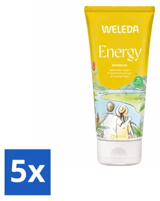 Image de 5 x Gel douche énergisant Weleda Aroma Shower - 200 ml - Pack avantageux - 5 pièces