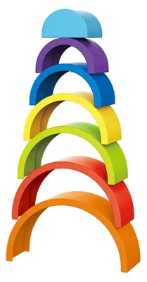 Image de Little Stars Baby Stapeltoren Regenboog, 7dlg.