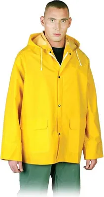 Produktbild von Arbeitsjacke Regenjacke Mantel Jacke Regenmantel Wetterjacke wasserdicht (KPD-GE) Gr. XXL