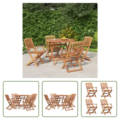 Produktbild von The Living Store 5-tlg. Garten-Essgruppe Massivholz Akazie